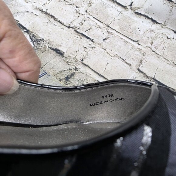 PROXY Black Gray Silver Womens Emastine Dress Wedge Heels Shoes  Size 9.5B - Picture 8 of 8